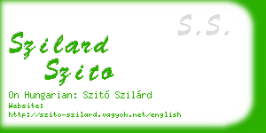 szilard szito business card