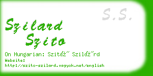 szilard szito business card